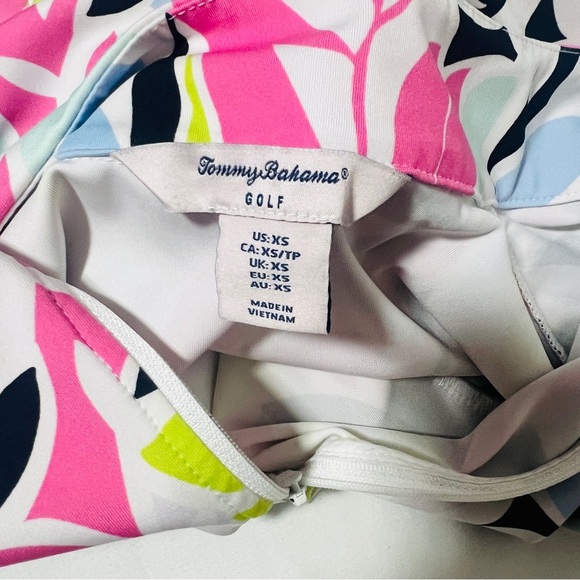 Tommy Bahama Golf Women’s XS Printed Quarter Zip UPF 50 Long Sleeve Top Pockets - Picture 6 of 11
